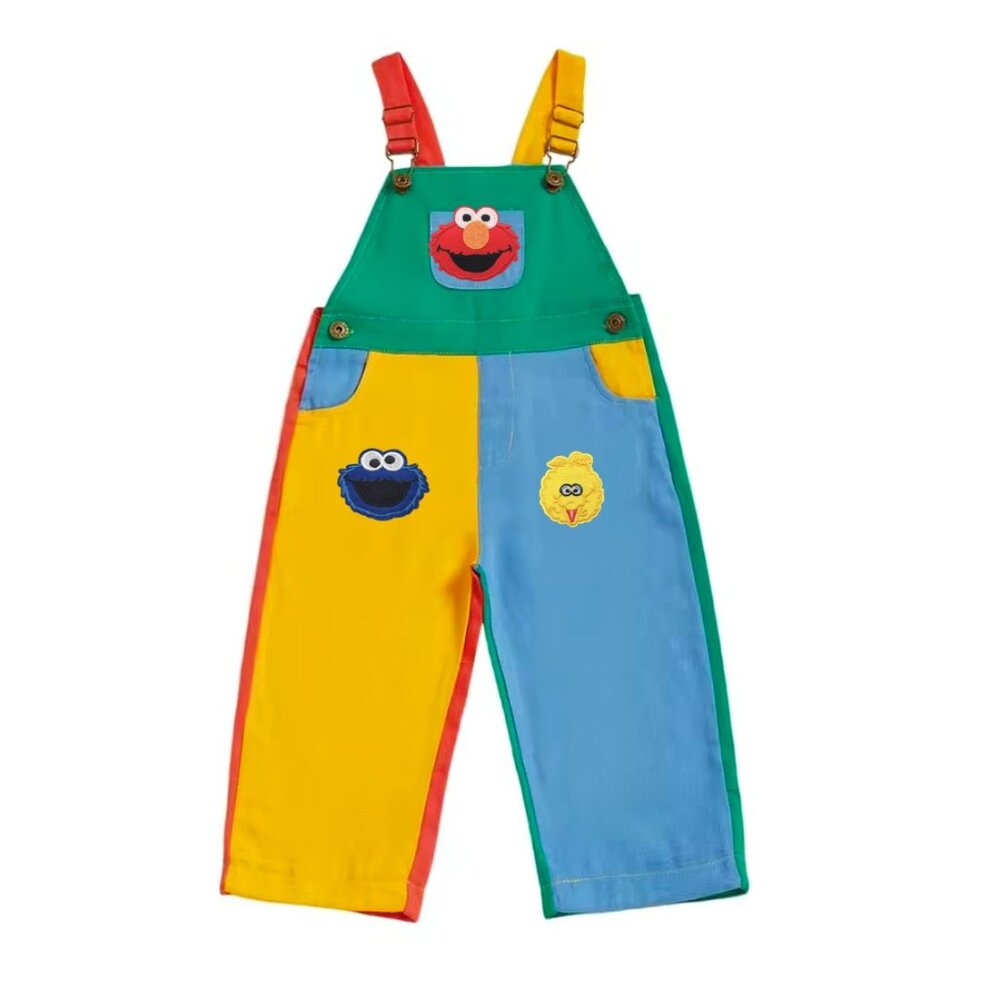 Elmo Overalls Cookie Monster Jumpsuit Sesame Street Birthday Bodysuit clothes